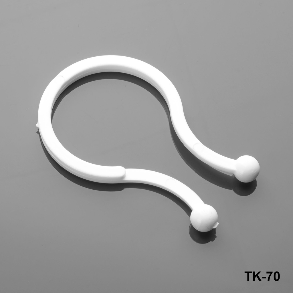 [TK-070-0-0-B-0] Зажим для крепления кабеля (белый, 36,5 мм)