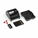 RT-204-E 4-Module Rail Behuizing Zwart Model1 Klem Uitgang Open (Stuks)