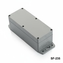 [SF-235-0-0-D-0] SF-235 Boîtier étanche IP-67 avec pied de montage (Gris foncé, Couvercle plat)