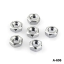 [A-606-0-0-M-0] M3x0,5x2,2 mm Metallic Grijze Moer