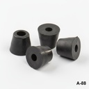 [A-88-0-0-S-0] A-88 Lastik Ayak (Metal Pullu) (Siyah)