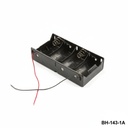 [BH-143-1A] 4 uds. Portapilas UM-1 / tamaño D (lado a lado) (Con cable)