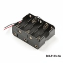 [BH-3103-1A] BH-3103-1A 10 adet UM-3 / AA boy kalem pil için tutucu (5+5) (Kablolu)