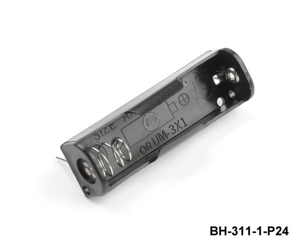 [BH-311-1-P24] 1 pezzo Supporto per batteria UM-3 / AA (perno di montaggio PCB)