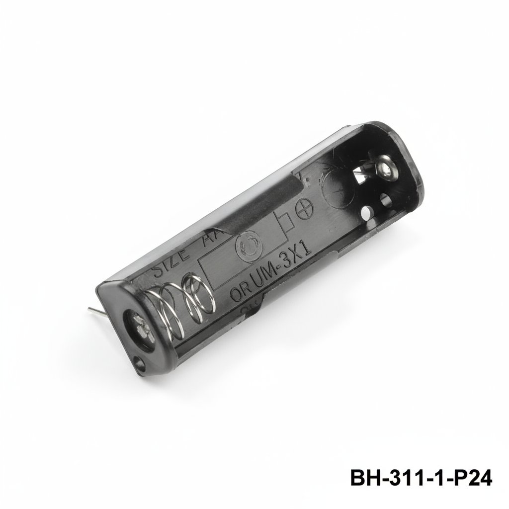 [BH-311-1-P24] 1 pezzo Supporto per batteria UM-3 / AA (perno di montaggio PCB)