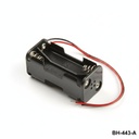 [BH-443-A] 4 pezzi UM-4 / Portabatterie formato AAA (2+2) (Cablato)