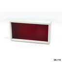 [DE-110-A-0-G-0] DE-110 Gösterge Kutusu (Açık Gri, Kırmızı Parlak Panel, Düz Panel)