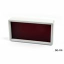 [DE-110-B-0-G-0] DE-110 Gösterge Kutusu (Açık Gri, Kırmızı Buzlu Panel, Düz Panel)