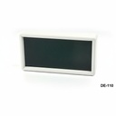 [DE-110-Y-0-G-0] DE-110 Display Enclosure (Light Gray, Green Panel, Flat Panel)