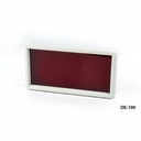 [DE-100-B-0-G-0] DE-100 Display Enclosure (Light Gray, Red Frosty Panel)
