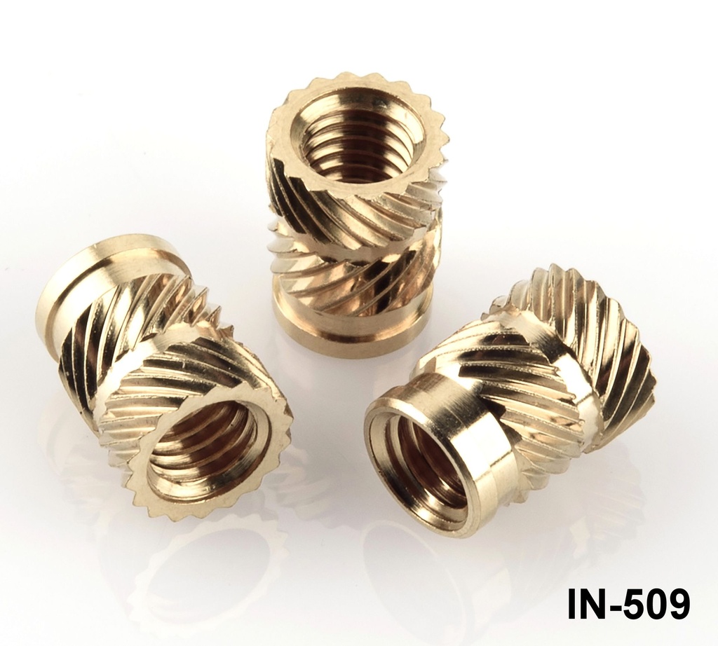 [IN-509-0-0-P-0] IN-509-M5 9,5 mm Inserto filettato in ottone +