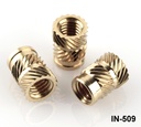 [IN-509-0-0-P-0] IN-509-M5 9,5mm Threaded Brass Insert+