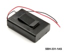 [SBH-331-1AS] 3 Stück UM-3 / AA-Batteriehalter (Seite an Seite) (verkabelt) (mit Schalter) (abgedeckt) (Gürtelclips)