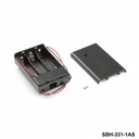 [SBH-331-1AS] 3 件 UM-3 / AA 尺寸电池座（并排）（有线）（带开关）（有盖）（皮带扣）序号 10