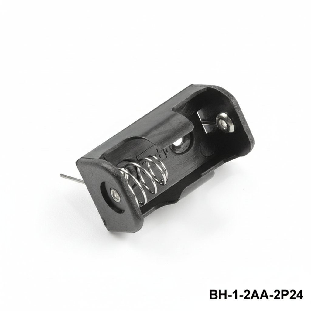 [BH-1/2AA-2P] 1 pçs Suporte de pilha de tamanho 1/2 AA (pino de montagem PCB)