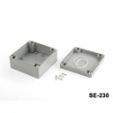 [SE-230-0-0-D-0] SE-230 IP-67 Contalı Kutu (Koyu Gri, ABS, Düz Kapak)+