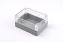 SE-238 IP-67 Plastic Heavy Duty Enclosure (Dark Gray, Transparent Cover)++