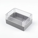 SE-238 IP-67 kunststof behuizing voor zwaar gebruik (donkergrijs, transparant deksel)++