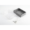[SE-238-PC-0-D-0] SE-238 IP-67 Contalı Kutu (Koyu Gri, Şeffaf Kapak)