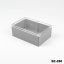 [SE-260-C-0-DT-AP] SE-260 IP-67 Contalı Kutu (Koyu Gri, Şeffaf Kapak)