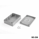 [SE-236-0-0-D-0] SE-236 IP-67 Contalı Kutu (Koyu Gri, ABS, Düz Kapak)+