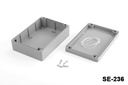 [SE-236-0-0-D-0] SE-236 IP-67 Contalı Kutu (Koyu Gri, ABS, Düz Kapak)+