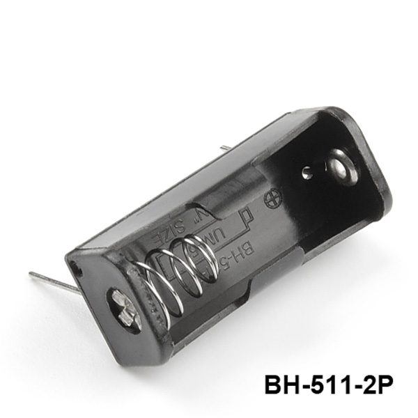 [BH-511-2] 1 pcs Suporte de bateria de tamanho UM-5 / N (pino de montagem PCB)