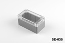 [SE-035-PC-0-D-0] SE-035 IP-67 Plastic Heavy Duty Enclosure ( Dark Gray, ABS, w Sticker Pool,Transparent Cover, Flat Cover)