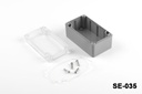 [SE-035-PC-0-D-0]  SE-035 IP-67 Plastic Heavy Duty Enclosure ( Dark Gray, ABS, w Sticker Pool , Transparent Cover)