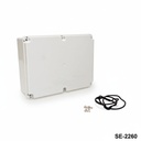 [SE-2260-0-0-G-0] SE-2260 IP-67 Contalı Kutu (Açık Gri, Deliksiz Kapalı)+
