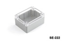 [SE-222-C-0-DT-AP]  SE-222 IP-67 Plastic Heavy Duty Enclosure (Dark Gray, Transparent Cover)