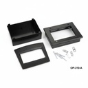 Op-310 Contenitore per pannello operatore nero / finestra curva