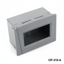 Op-310 bedieningspaneelbehuizing donkergrijs gebogen venster