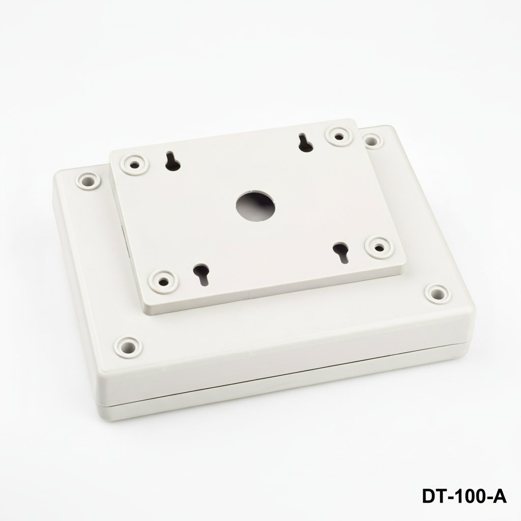 Caixa de secretária inclinada DT-100 (cinzento claro) com kit de montagem inclinada