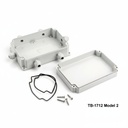[tb-1712-m2-0-g-v0] Caja ip-67 tb-1712 con prensaestopas moldeado ( gris claro, modelo 2, v0)
