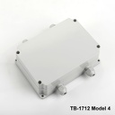 [tb-1712-m4-0-g-v0] TB-1712 Caja IP-67 con prensaestopas moldeado ( Gris claro, modelo 4, v0)