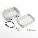 [tb-1712-m4-0-g-v0] tb-1712 ip-67 Custodia con pressacavo stampato (grigio chiaro, modello 4, v0)