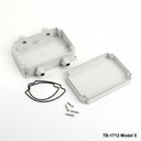 [tb-1712-m5-0-g-v0] tb-1712 ip-67 Enclosure with Moulded-on Cable Gland ( Light Gray, model 5, v0)
