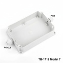 [tb-1712-m7-0-g-v0]  TB-1712 IP-67 Enclosure with Moulded-on Cable Gland   (açık gri, model 7, v0)
