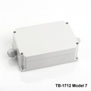 [tb-1712-m7-0-g-v0]TB-1712 Custodia IP-67 con pressacavo stampato (grigio chiaro, modello 7, v0)