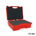 [pc-480-0-0-k-0] PC-480 kunststof behuizing (rood) met schuim