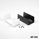 [mp-050-0-m-0] MP-050 metalen projectbehuizing (witte basis, zwarte bovenkap)