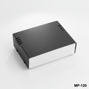 [mp-120-0-0-m-0] mp-120 metal proje kutusu (beyaz taban, siyah üst kapak)