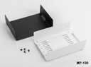 [mp-120-0-0-m-0] mp-120 Metal Project Enclosure (White Base, Black Top Cover)