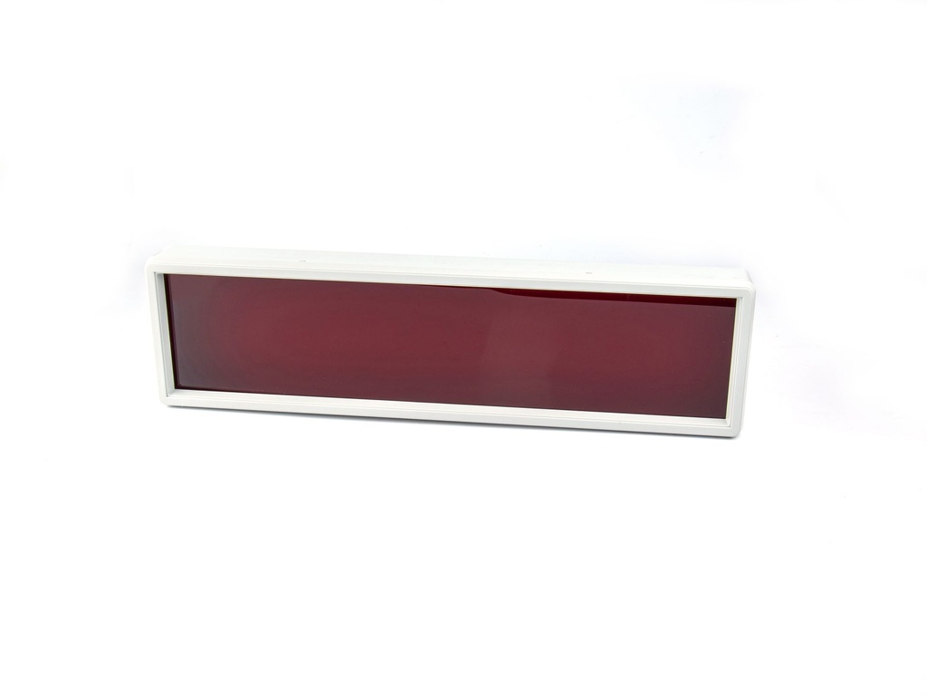 [DE-170-B-0-G-0] 	DE-170 Display Enclosure (Light Gray ,  Red Frosted Panel )