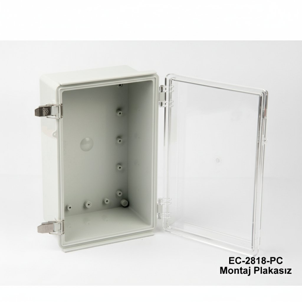 EC-2818 IP-67 kunststof behuizing / transparant deksel / zonder montageplaat