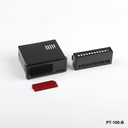 PT-100-B Caja para panel Din Negro+
