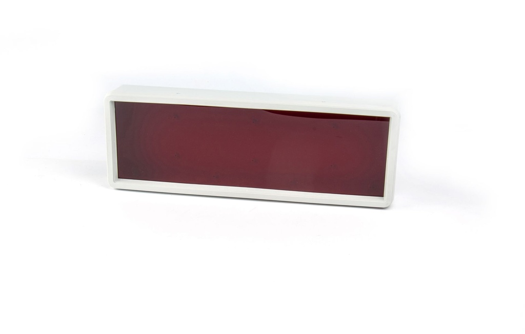 [DE-140-A-0-G-0] Custodia per display DE-140 (grigio chiaro, pannello rosso lucido)