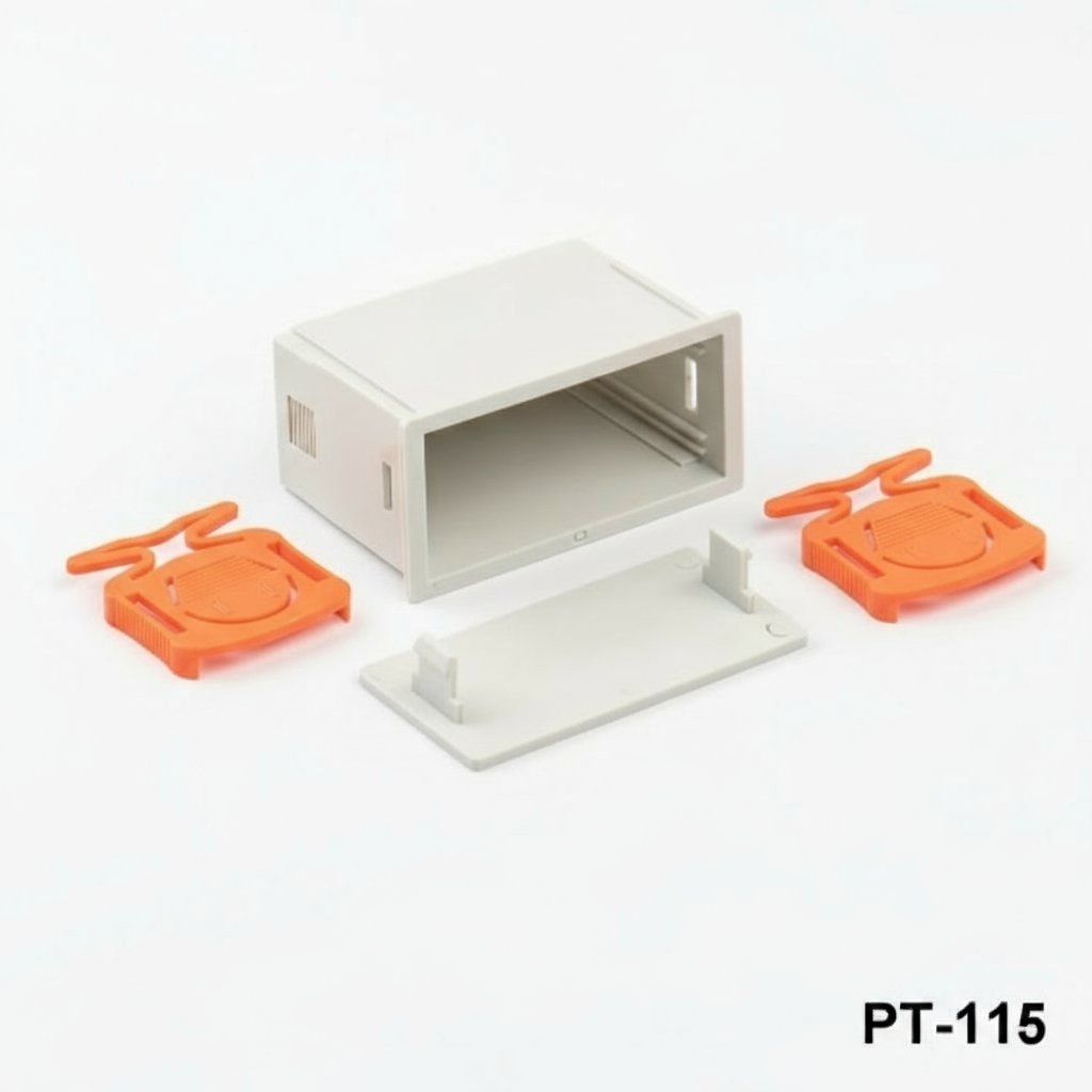 PT-115-01 Caixa de montagem em painel cinzento claro