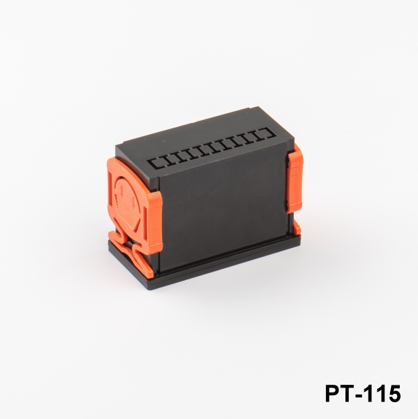 PT-115-01 Caixa de montagem em painel Preto +